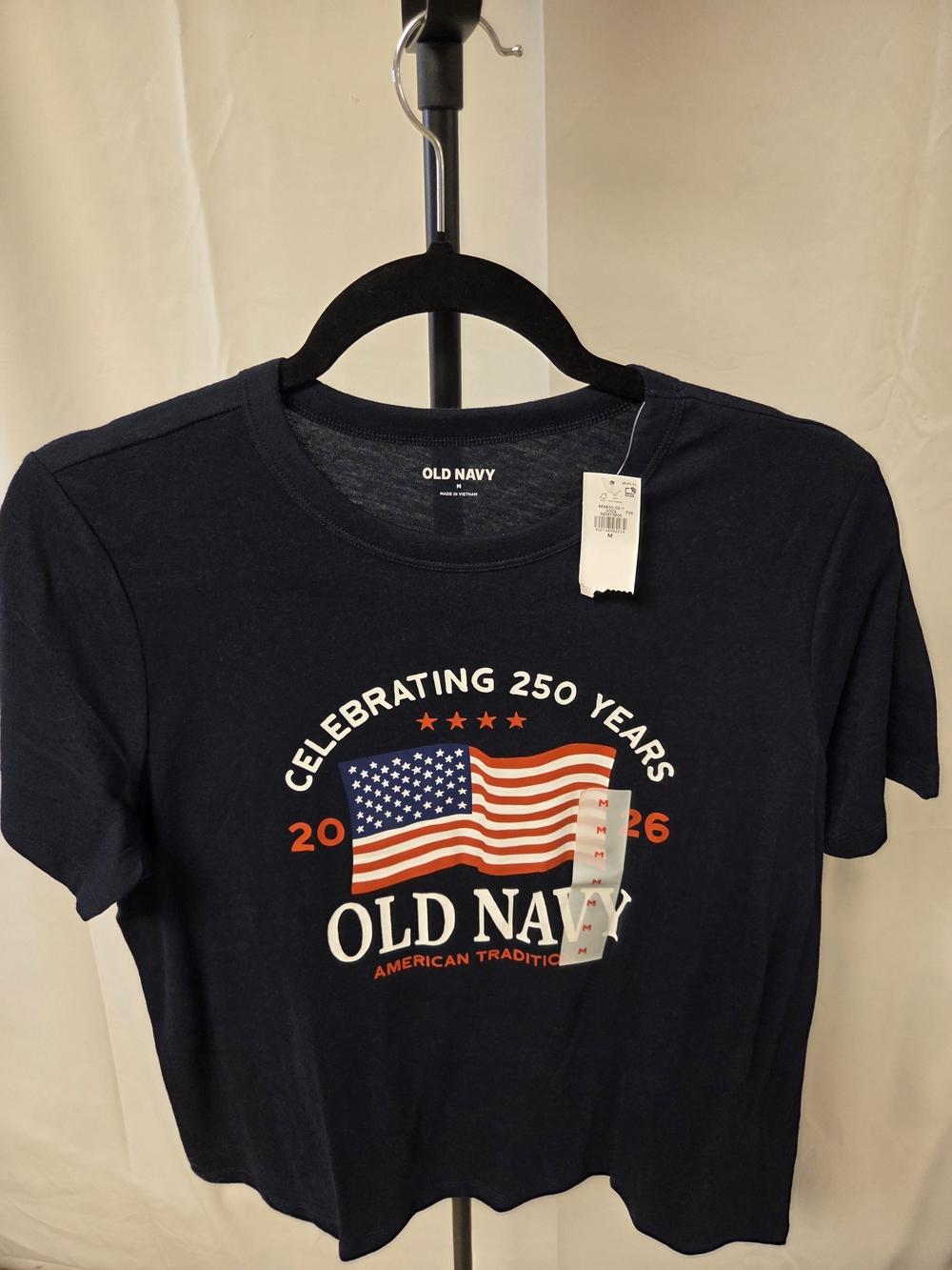 Old Navy Navy Graphic 'Celebrating 250 Years' Short Sleeve Tee